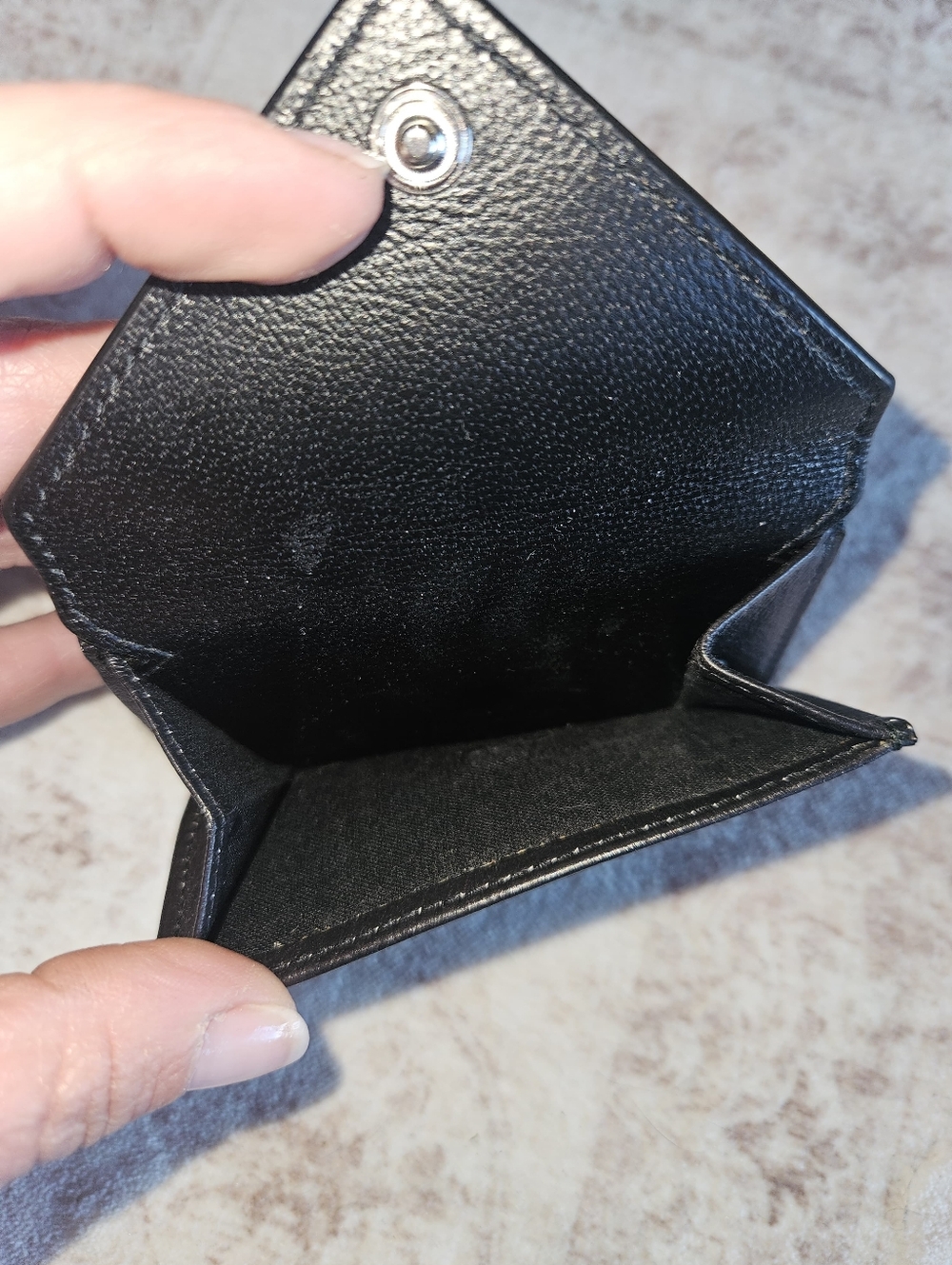 WOMEN'S PAPIER MINI WALLET SPRAYED POLKA DOTS PRINTED IN BLACK - Picture 6 of 7